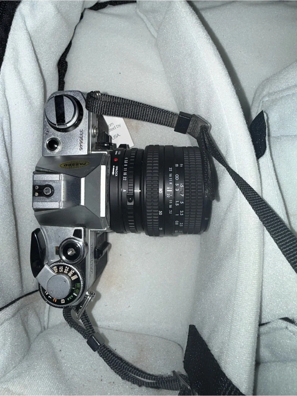 Canon AE-1 35mm Film Camera in Black and Silver with 50mm Lens